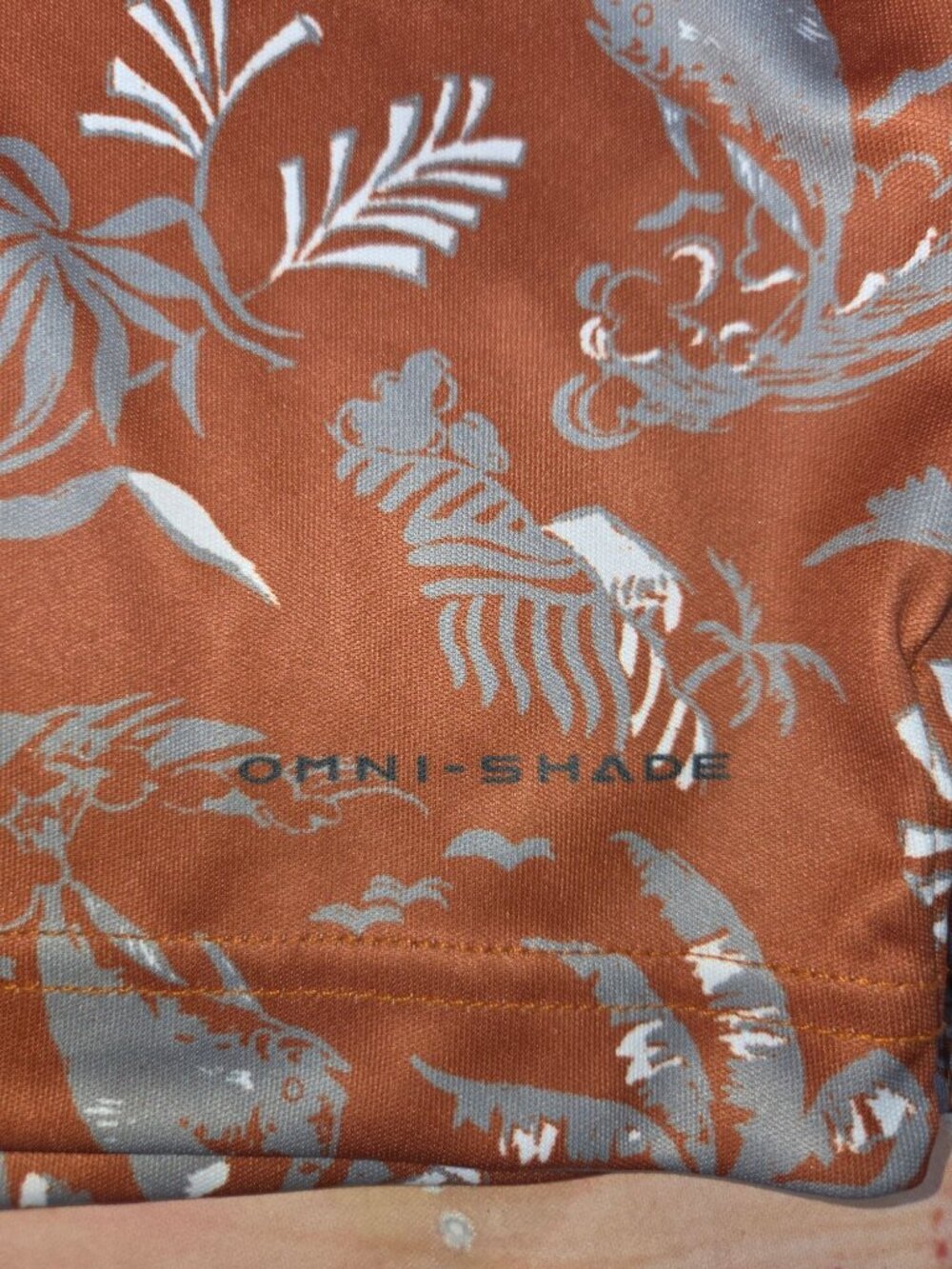 Texas Longhorns Columbia PFG Mens Hawaiian Polo Large NWT Palm Print - Picture 8 of 11